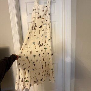 Summer Pattern Summer Dress with Tied Back